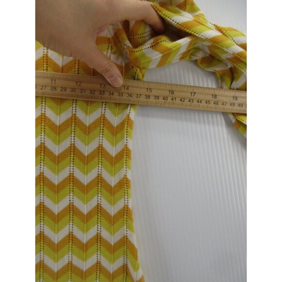 Alice Olivia Dress XS A-Line Mini Pullover Chevron Puff Sleeve - Picture 5 of 11